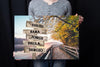 Personalized Canvas Wall-Art Autumn Walk (Color)-Personalized Canvas with Names