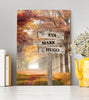 Personalized Canvas Wall Art "Name of children" - Autumn Afternoon - Gift For Family