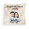 Personalized Pillow - Together Since - Gift For Couples, Husband, Wife, Lover, Boyfriend, Girlfriend