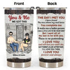 Personalized Tumbler Cup - The Day I Met You - Gift For Couples, Husband, Wife, Boyfriend, Girlfriend, Wedding Gift, Anniversary Gift