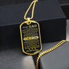 To My Dad | God Chose You | Dog Tag Necklace