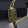 To My Dad | My Dreams | Dog Tag Necklace