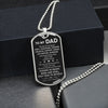 To My Dad | Stay True To Myself | Dog Tag Necklace