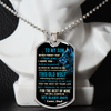 To My Son - Have Your back, DogTag Necklace Gift