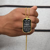 To My Son From Dad | Believe In Your Self | Dog Tag Military Ball Chain