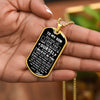 To My Son From Dad | Believe In Your Self | Dog Tag Military Ball Chain
