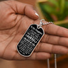 To My Daughter | Believe In Yourself | Dog Tag Neklace Gift From Dad