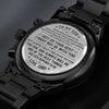 To My Son - Just Do Your Best - Engraved Stainless Steel Watch Gift From Dad