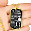 To My Son Gift From Dad | Always Carry You In My Heart | Dog Tag Necklace