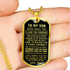 To My Son From Dad | Believe In Yourself | Dog Tag Military Ball Chain