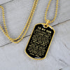 To My Son Gift From Dad | I Can Promise | Dog Tag Necklace