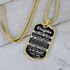 To My Daughter | Never Feel That You Are Alone | Dog Tag Necklace Gift From Dad