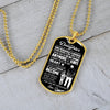 To My Daughter Gift From Dad | Always Carry You In My Heart | Dog Tag Necklace