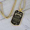 To My Son From Dad | I'm So Proud Of You | Dog Tag Necklace