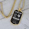 To My Son From Dad | I Hope You Believe In Yourself | Dog Tag Necklace For Son