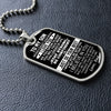 To My Son From Dad | Stay Strong Be Confident | Dog Tag Necklace Military Ball Chain