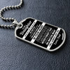 To My Daughter | Never Feel That You Are Alone | Dog Tag Necklace Gift From Dad