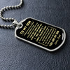 To My Son Gift From Dad | You Are My Son | Dog Tag Necklace