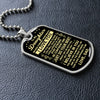 To My Daughter From Dad | Just Do Your Best | Dog Tag Necklace