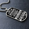 To My Son Gift From Dad | I Will Always Love You | Dog Tag Necklace