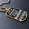To My Son Gift From Dad | I Will Always Love You | Dog Tag Necklace