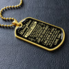 To My Daughter From Dad | Just Do Your Best | Dog Tag Necklace