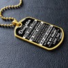 To My Daughter | Never Feel That You Are Alone | Dog Tag Necklace Gift From Dad