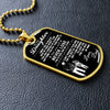 To My Daughter From Dad | I Want You To Believe | Dog Tag Necklace