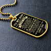 To My Son From Dad | I'm So Proud Of You | Dog Tag Necklace