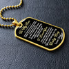 To My Son From Dad | You Will Always Be My Baby Boy | Dog Tag Military Ball Chain