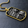 To My Daughter Gift From Dad | Always Carry You In My Heart | Dog Tag Necklace