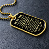 To My Son Gift From Dad | You Are My Son | Dog Tag Necklace
