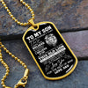 To My Son From Dad | I Hope You Believe In Yourself | Dog Tag Necklace For Son