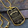 To My Son From Dad | I'm So Proud Of You | Dog Tag Necklace