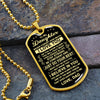To My Daughter From Dad | Just Do Your Best | Dog Tag Necklace