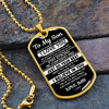 To My Son From Dad | Never Forget How Much I Love You | Dog Tag Military Ball Chain