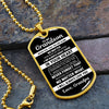 To My Grandson | Never Feel That | Dog Tag Necklace Gift From Grandpa