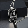 To My Daughter Gift From Dad | This Old Lion Will Have Your Back | Dog Tag Necklace