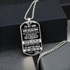 To My Son Gift From Dad | I Will Always Love You | Dog Tag Necklace
