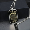 To My Son From Dad | I'm So Proud Of You | Dog Tag Necklace