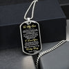 To My Son From Dad | You Will Always Be My Baby Boy | Dog Tag Military Ball Chain