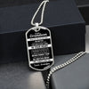 To My Grandson | Never Feel That | Dog Tag Necklace Gift From Grandpa