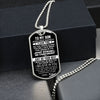 To My Son From Dad | Stay Strong Be Confident | Dog Tag Necklace Military Ball Chain