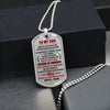 To My Son - Stay Strong Be Confident, DogTag Necklace Gift To Son