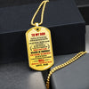 To My Son - Stay Strong Be Confident, DogTag Necklace Gift To Son