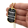 To My Son From Dad | Never Forget How Much I Love You | Dog Tag Military Ball Chain