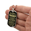 To My Daughter From Dad | Just Do Your Best | Dog Tag Necklace