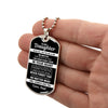 To My Daughter | Never Feel That You Are Alone | Dog Tag Necklace Gift From Dad