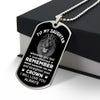 To My Daughter | Remember Whose Daughter You Are | Dog Tag Military Ball Chain
