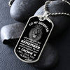 To My Daughter | Remember Whose Daughter You Are | Dog Tag Military Ball Chain